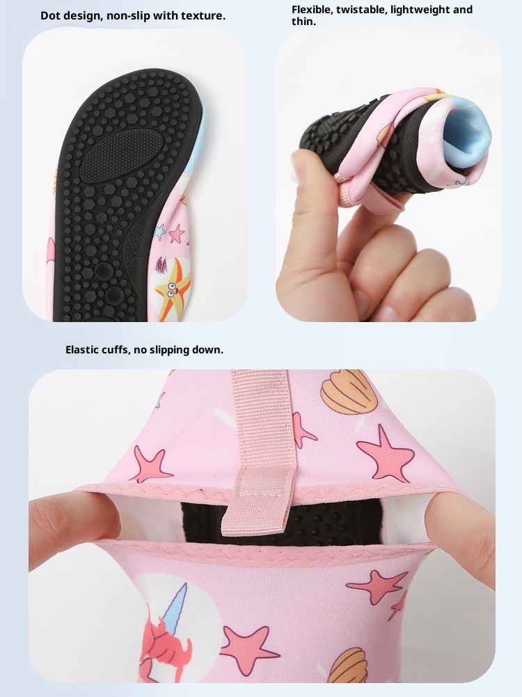 Scarpe da spiaggia per bambini, antiscivolo, anti-taglio, per bambini e bambine, adatte per parchi acquatici, anti-sabbia, delicate sulla pelle, per nuotare, guadare e torrente_voghion.com