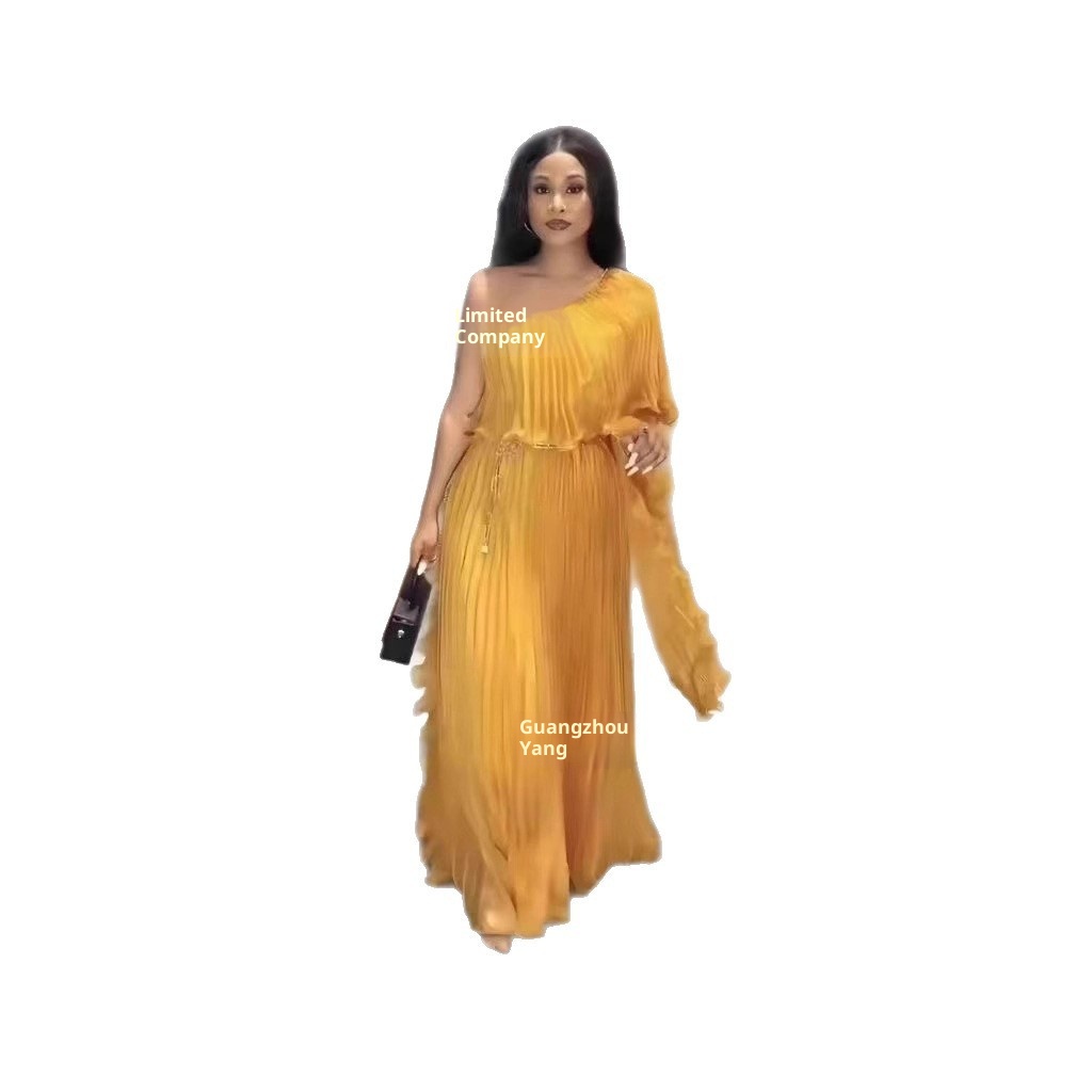 GraceChic Haute Couture Direct Supply 2025 Abito elegante in organza di grandi dimensioni con design alla moda plissettato e tinta unita_voghion.com