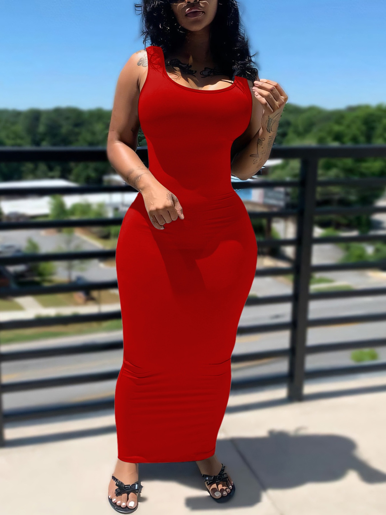 GraceChic Cross-Border Damenbekleidung Europäisch und Amerikanisch Neues sexy eng anliegendes langes afrikanisches Plus-Size-Kleid_voghion.com