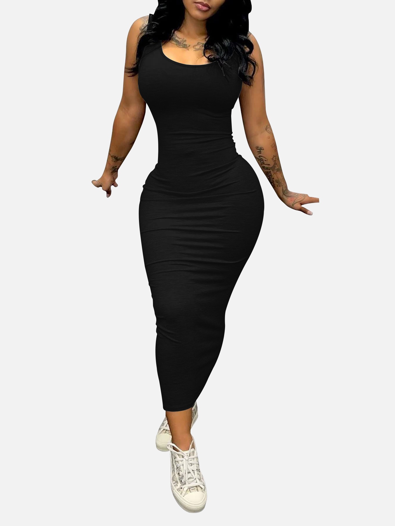 GraceChic Cross-Border Damenbekleidung Europäisch und Amerikanisch Neues sexy eng anliegendes langes afrikanisches Plus-Size-Kleid_voghion.com