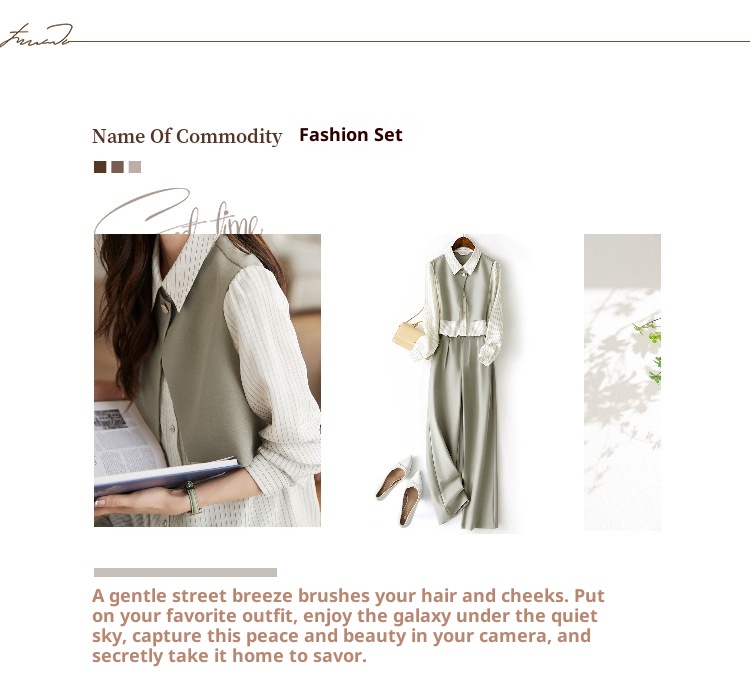 GraceChic GraceChic Completo a righe patchwork alla moda ed elegante 2024 Autunno Nuovo elegante due pezzi camicia blazer pantaloni tuta per donna_voghion.com