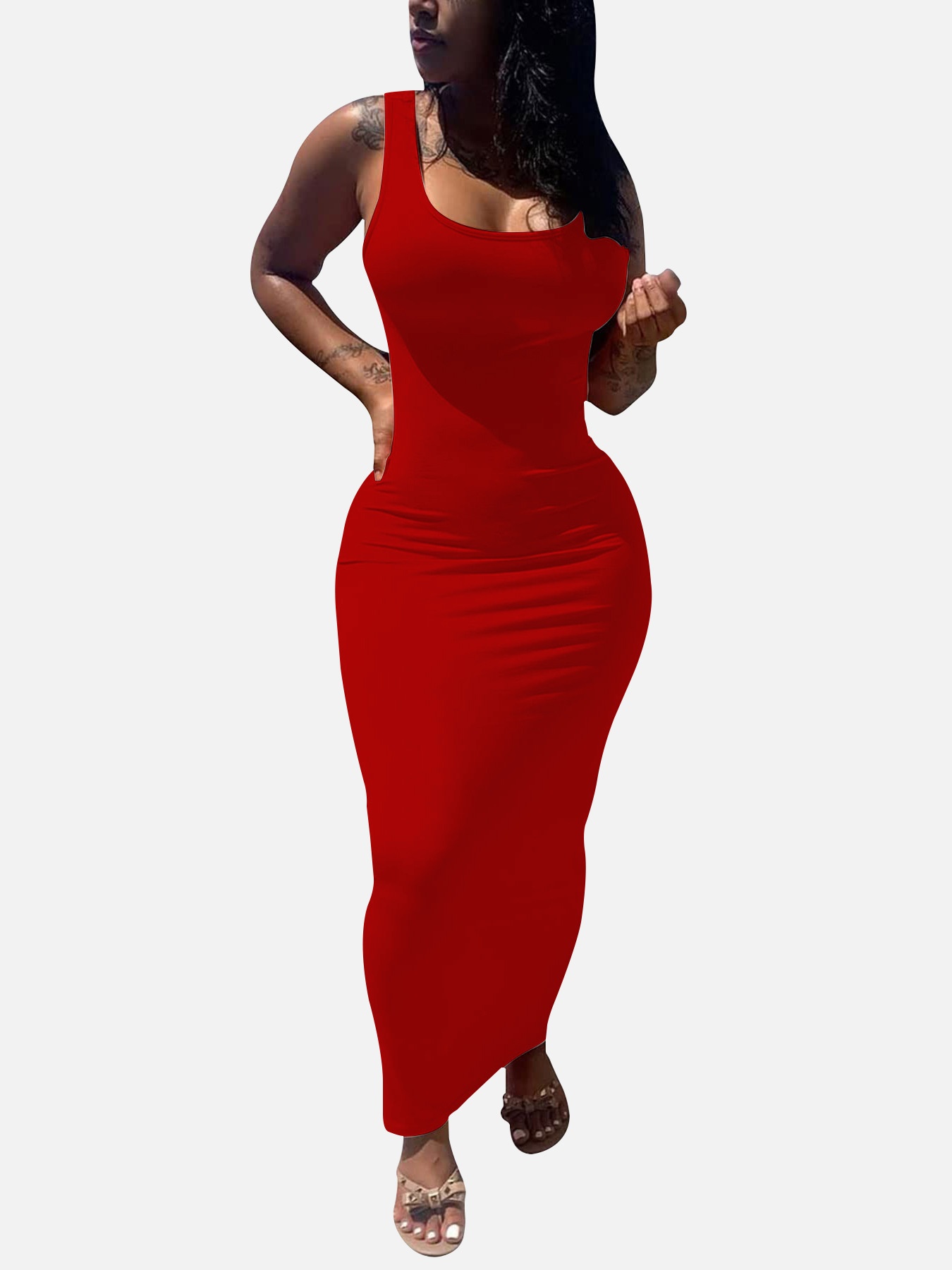 GraceChic Cross-Border Damenbekleidung Europäisch und Amerikanisch Neues sexy eng anliegendes langes afrikanisches Plus-Size-Kleid_voghion.com