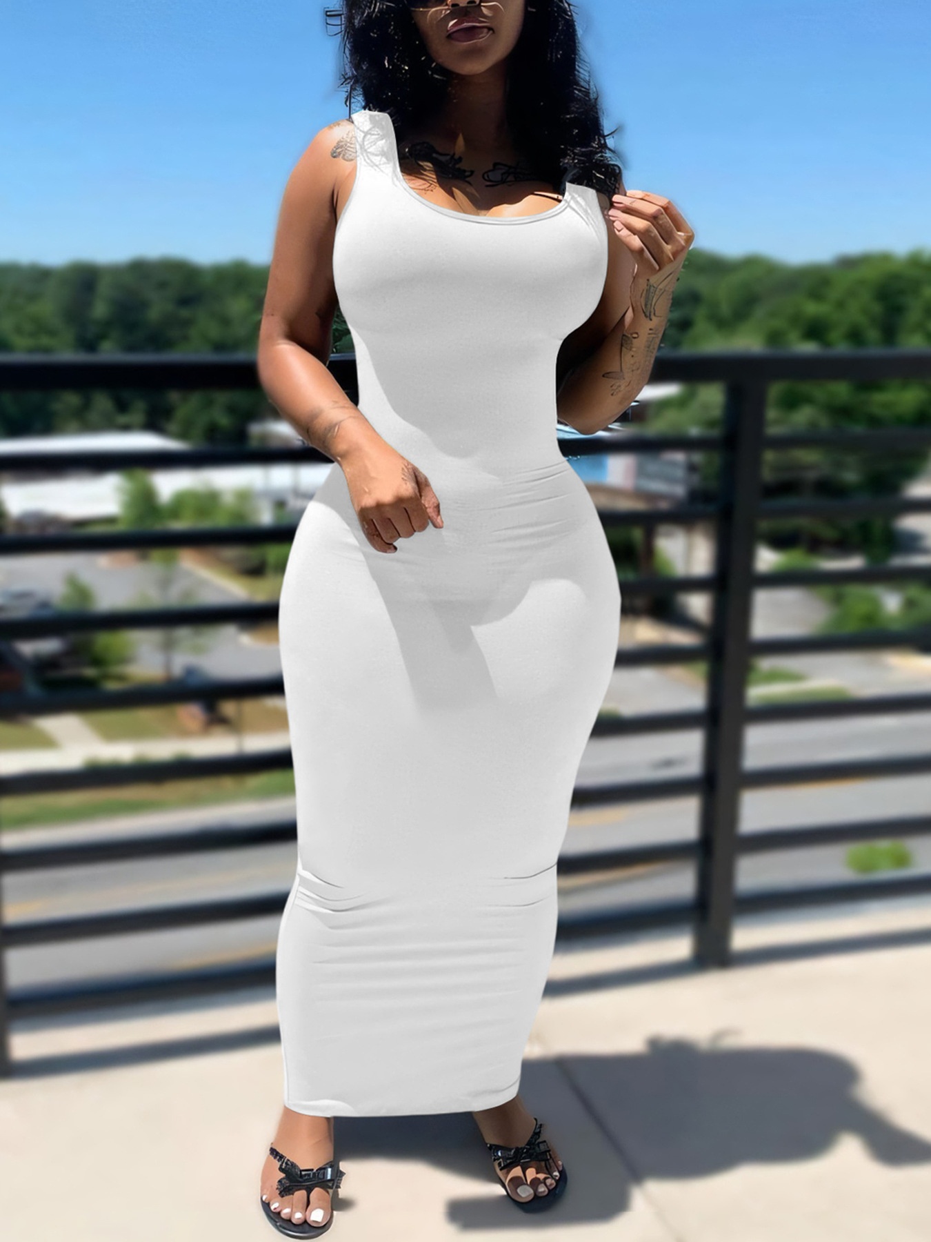 GraceChic Cross-Border Damenbekleidung Europäisch und Amerikanisch Neues sexy eng anliegendes langes afrikanisches Plus-Size-Kleid_voghion.com