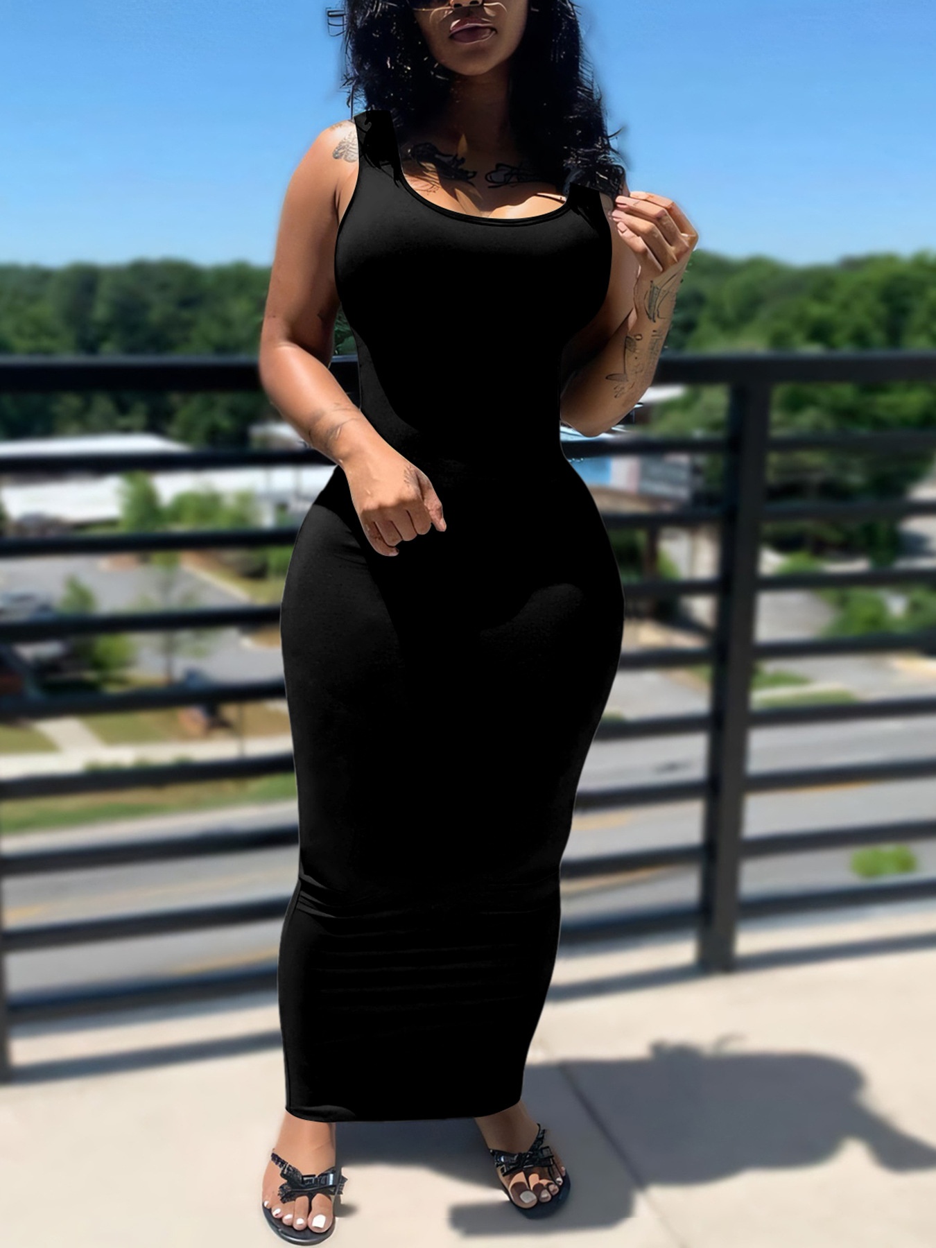 GraceChic Cross-Border Damenbekleidung Europäisch und Amerikanisch Neues sexy eng anliegendes langes afrikanisches Plus-Size-Kleid_voghion.com