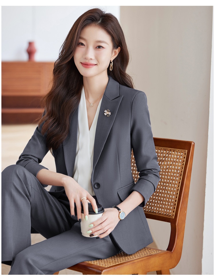GraceChic Red Single Button Set For Women 2025 Spring And Autumn New Formal Suit Workwear Commuter Women's Professional Outfit_voghion.com
