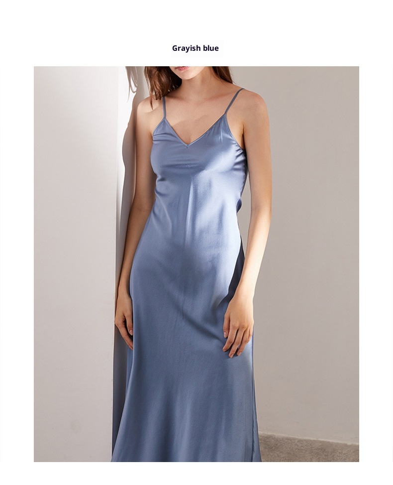 GraceChic Butterfly Embroidery Summer Camisole Evening Gown European And American Style Elegant Mulberry Silk Long Dress For_voghion.com