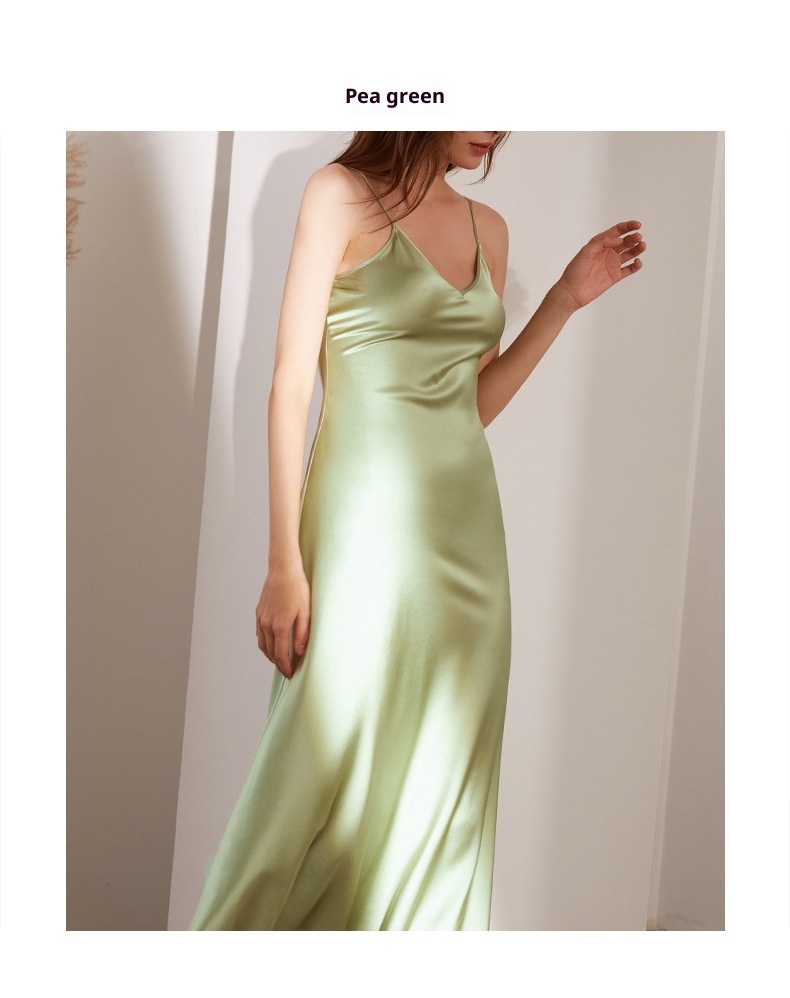 GraceChic Butterfly Embroidery Summer Camisole Evening Gown European And American Style Elegant Mulberry Silk Long Dress For_voghion.com