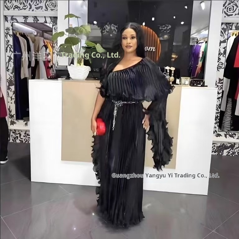 GraceChic Haute Couture Direct Supply 2025 Abito elegante in organza di grandi dimensioni con design alla moda plissettato e tinta unita_voghion.com