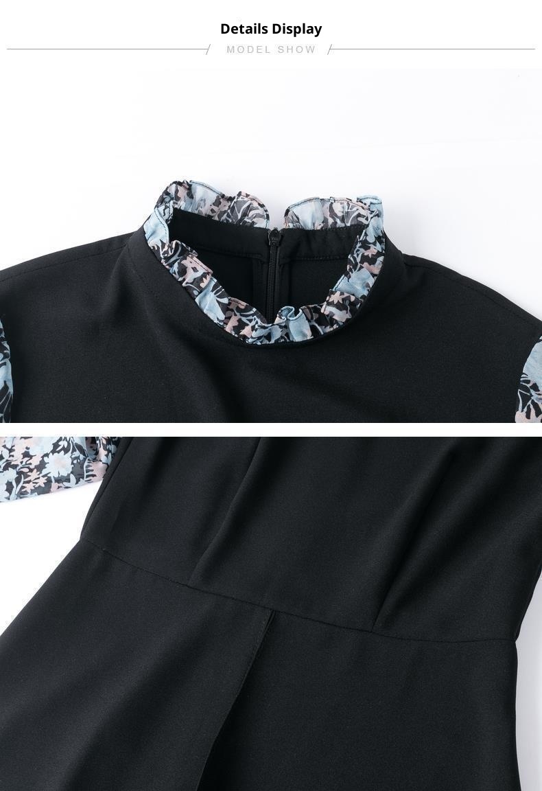 GraceChic Frühjahr/Herbst 2025: Neues Design im literarischen Stil für kurvige Frauen, knielanges zweiteiliges Blumenkleid in A-Linie_voghion.com