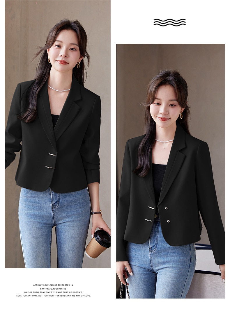 GraceChic Green Short Blazer For Women, Autumn Winter 2024 New Style, Elegant And Fashionable Suit With Wide-Leg Pants,_voghion.com