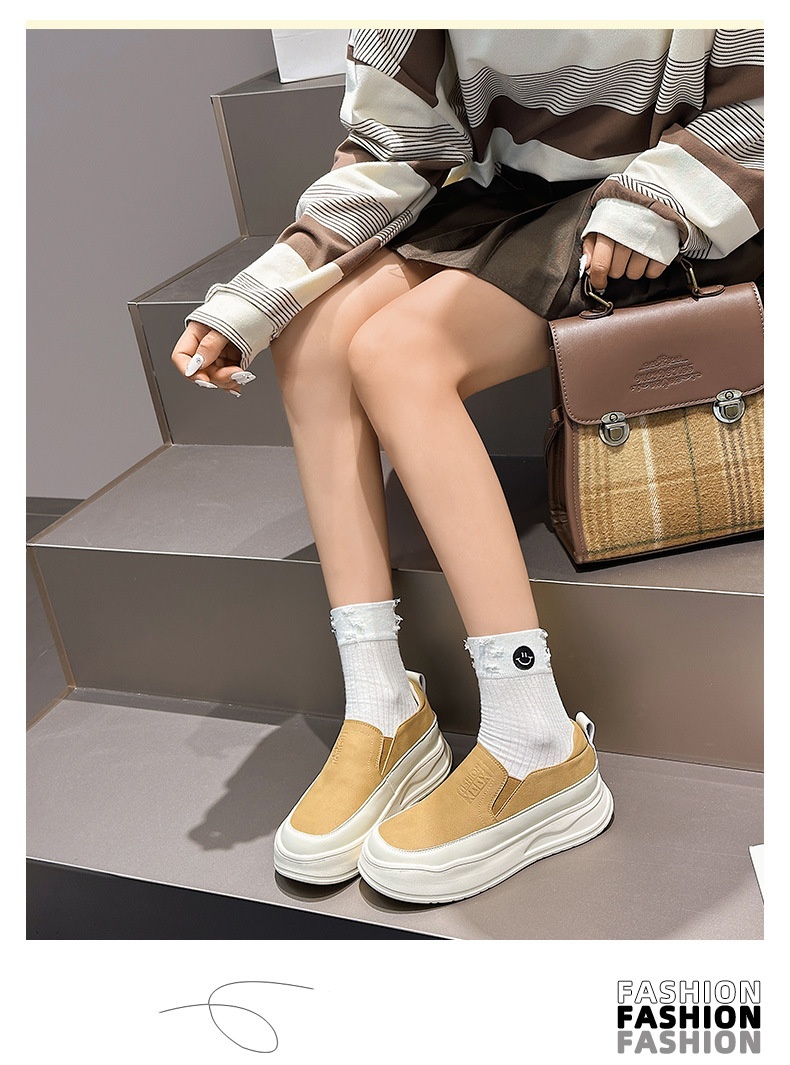 Mocassins retrô de couro genuíno para mulheres, modelo 2025, com sola grossa, estilo britânico, versáteis e fáceis de calçar para primavera e outono._voghion.com