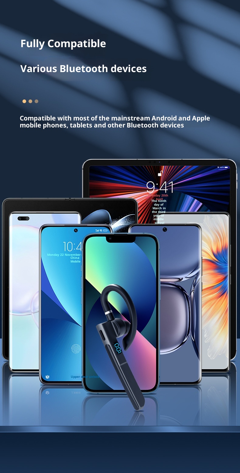 3c Cross-Border Neue kabellose Bluetooth-Kopfhörer für Unternehmen X6 In-Ear/Over-Ear mit extrem langer Akkulaufzeit, ENC-Anrufsteuerung und digitaler Sprachsteuerung_voghion.com