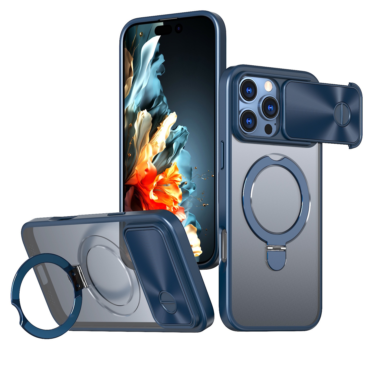 TechGlobe Kompatible Schutzhülle für iPhone 16E: Außergewöhnliche Pop-up-Schutzhülle mit magnetischem Ladeständer und stoßfestem Schutz._voghion.com