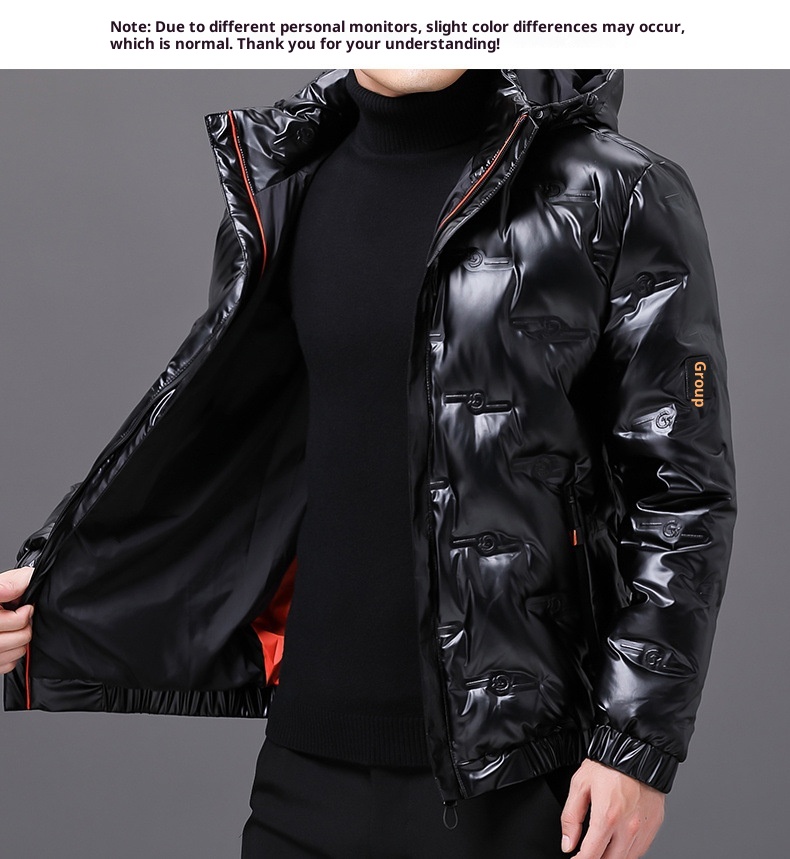 Giacca da uomo invernale con cappuccio, impermeabile, antivento, calda e spessa, in piuma d'anatra bianca, stile autunnale_voghion.com