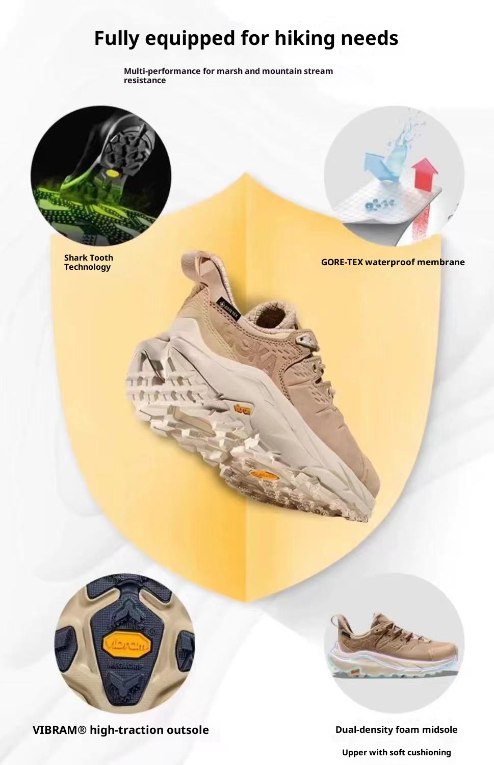 ShoeGlobe GTX Kaha 2 Unisex Low-Top Sports Height Increasing Wear-Resistant Non-Slip Thick-Soled Running Outdoor Hi Shoes_voghion.com