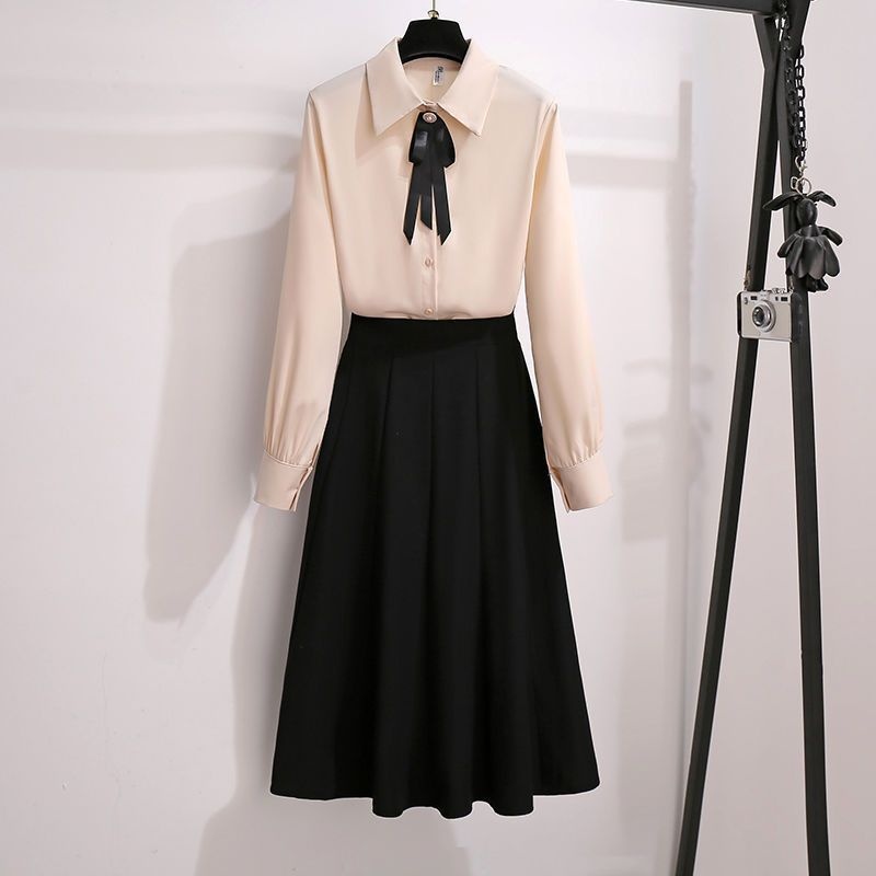 GraceChic GraceChic GraceChic Temperamento da signora Abito professionale 2025 Primavera e autunno Nuova versione coreana da donna Camicia Stile delicato Mezza gonna_voghion.com