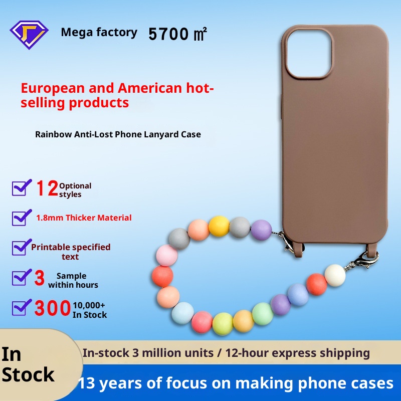 TechGlobe TechGlobe Rainbow Anti-Lost 16 Pro Max Cinturino da polso 15 Plus compatibile con custodia per telefono con catena da 14 pollici_voghion.com