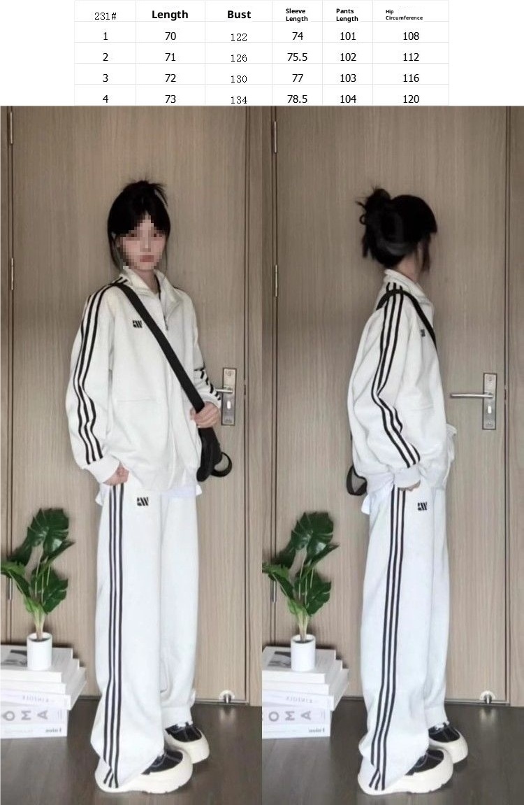 001 Style Petite Girls, Stijlvolle Sweatshirt, Casual Sportset Dames, Losse Pasvorm Voor Lente Herfst, Veelzijdig En Jeugdig_voghion.com