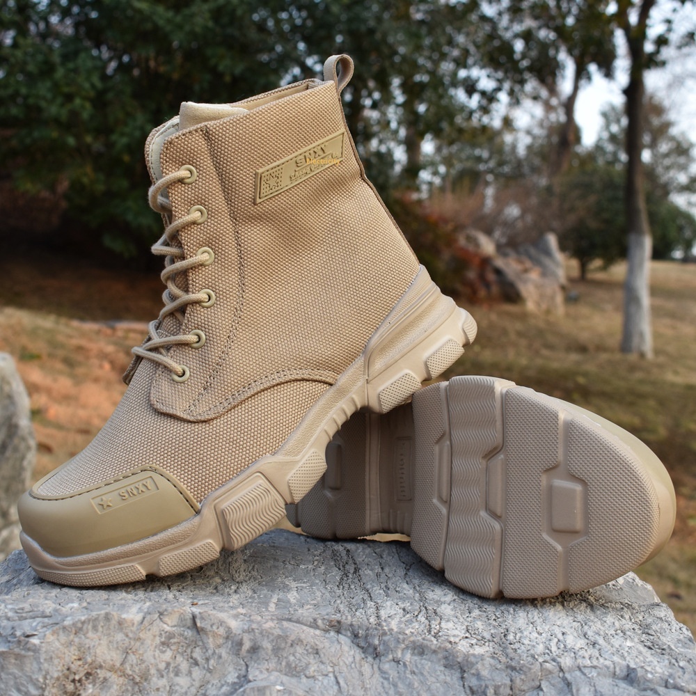 ShoeGlobe Outdoor Ultra-Light Waterproof Puncture-Resistant Training Boots For Men, Non-Slip, Windproof, Sandproof Desert Boots,_voghion.com