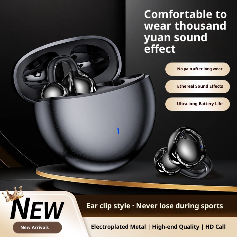 3c Cross-frontal New Cross Conduction Bone Conduction Bluetooth Clip Ear AI Intelligent Translation Wireless Long Battery Life Sports Noise_voghion.com