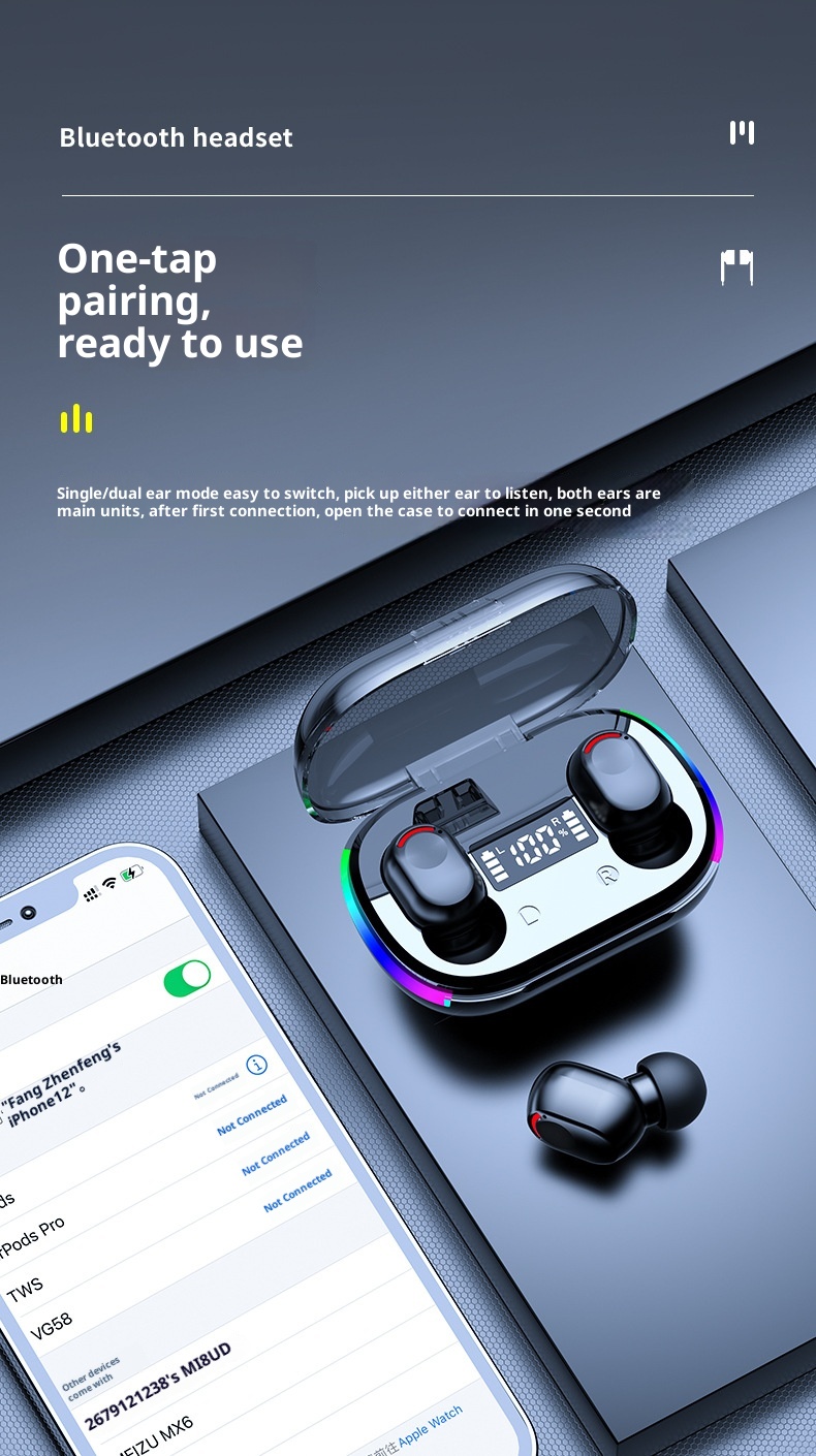 3c Bluetooth Headset Suitable For Huawei, Android, , Wireless, Long-wearing Comfort, Mini, Deep Bass, High Sound_voghion.com