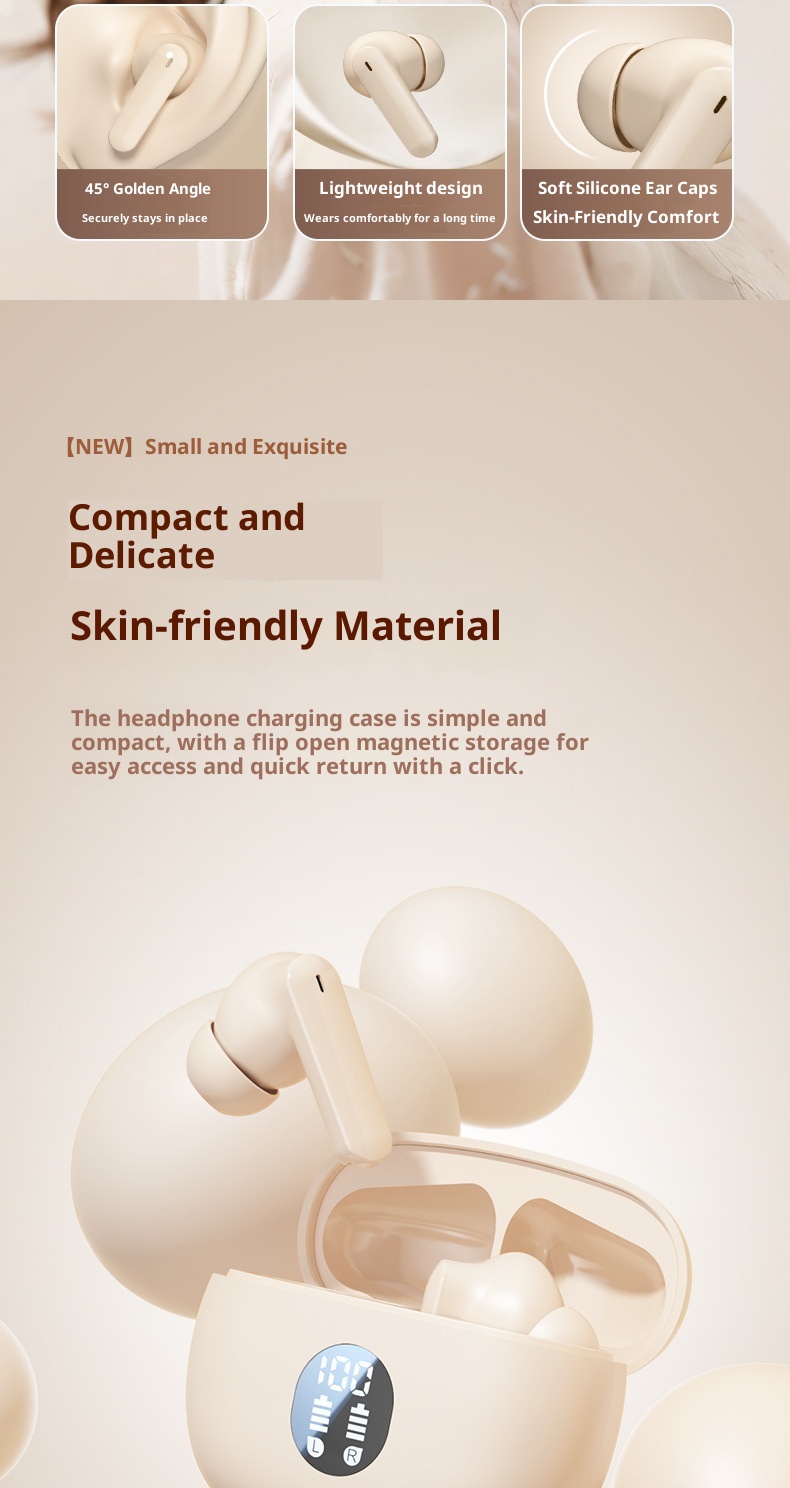 3c 2025 New Model 895B Bluetooth With Digital Display S510 Wireless High-Quality Sound Low Latency Gaming Earphones_voghion.com