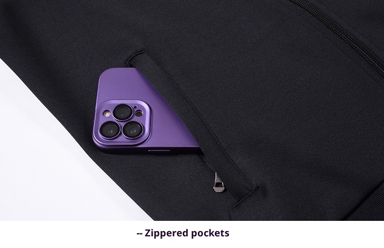 001 Cross-Border Casual Men Outdoor Sports Spring Autumn Sweatshirt Jacket School Group Uniform Two-Piece Set_voghion.com