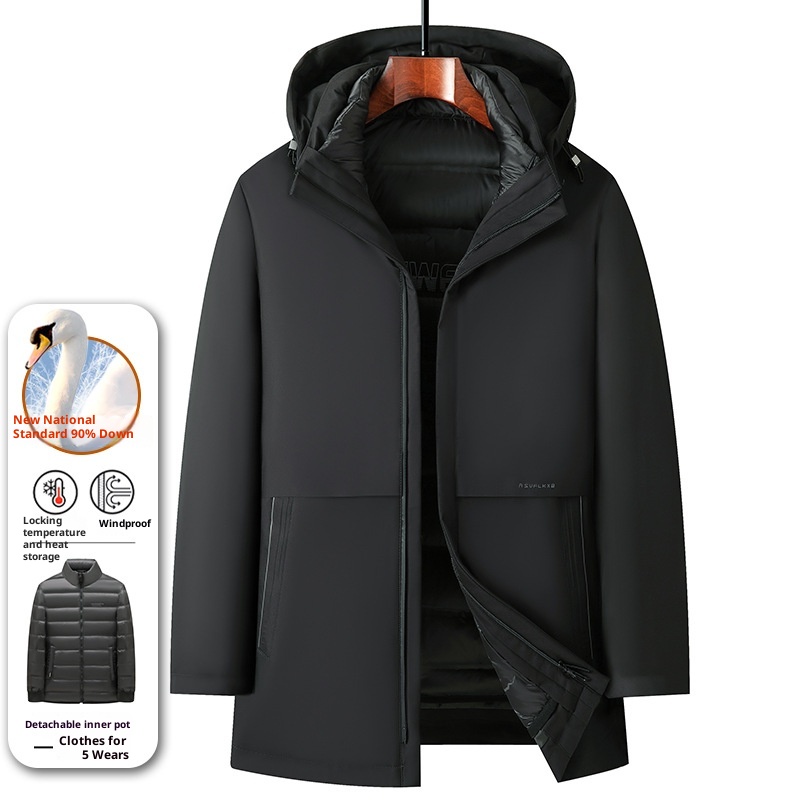 boy High-end Cold-proof New National Standard Casual Thickened Middle-aged Men's Coat Warm Goose Hooded Down Jacket_voghion.com