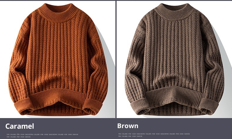 1 2025 Inverno Uomo Versione Coreana Largo Trendy Personalità Ins Maglione Lavorato a Maglia Base Ispessita Abbigliamento_voghion.com