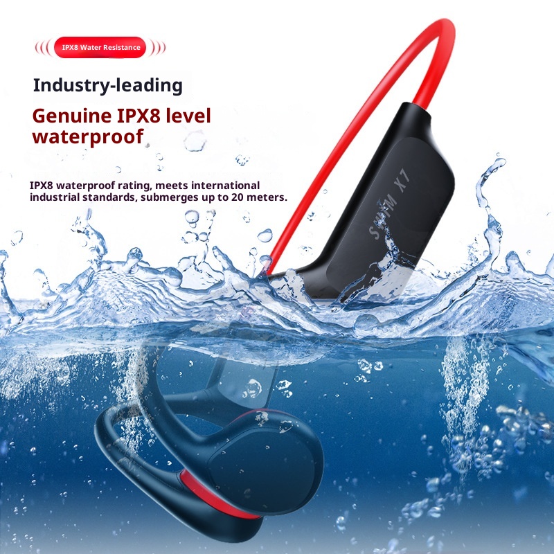 3c X7 Bone Conduction Wireless Non-In-Ear Sports Running Waterproof Over-Ear Bluetooth 5.3 Earphones_voghion.com