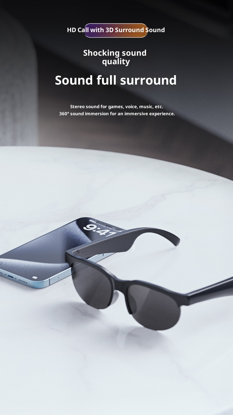 3c Cross-Border XG88Pro Smart Translation Bluetooth Glasses Headset Wireless Sports Running Cycling HD Call Blue Light_voghion.com