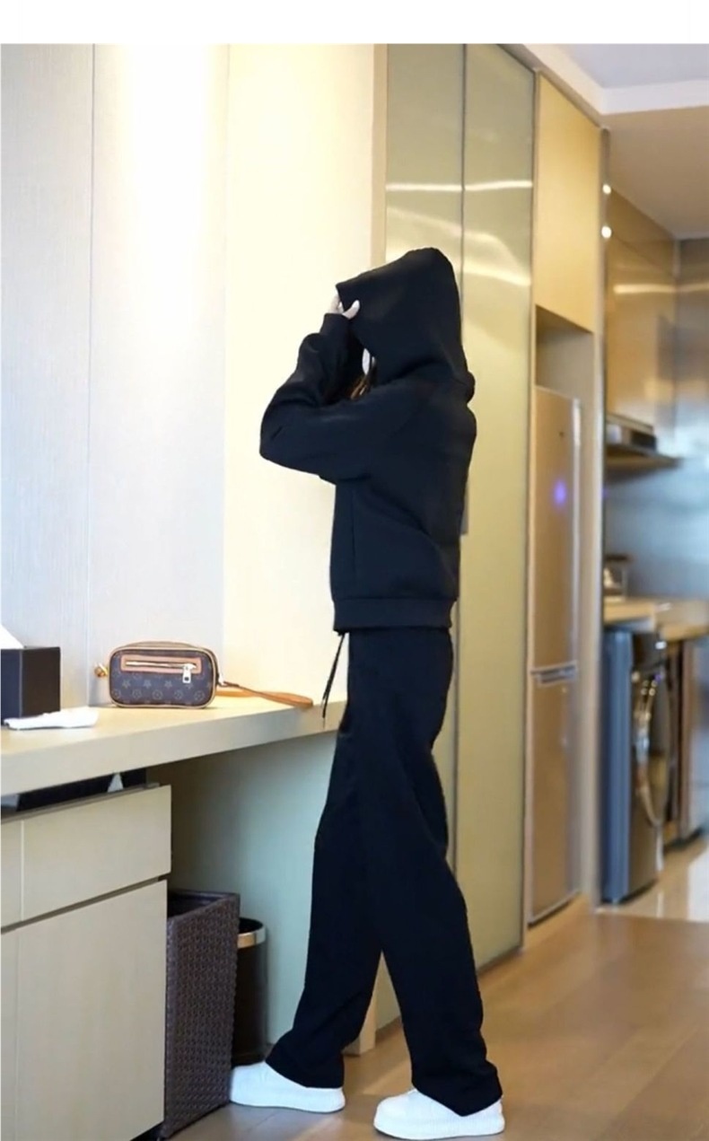 001 Abbigliamento sportivo per donna Primavera e autunno Studente stile coreano felpa casual due pezzi allentata e dimagrante alla moda da corsa_voghion.com