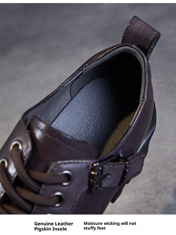 Mocassini JK con tacco alto, stile britannico, nuovi, con fibbia e lacci, suola spessa, autentici, primavera e autunno 2024_voghion.com