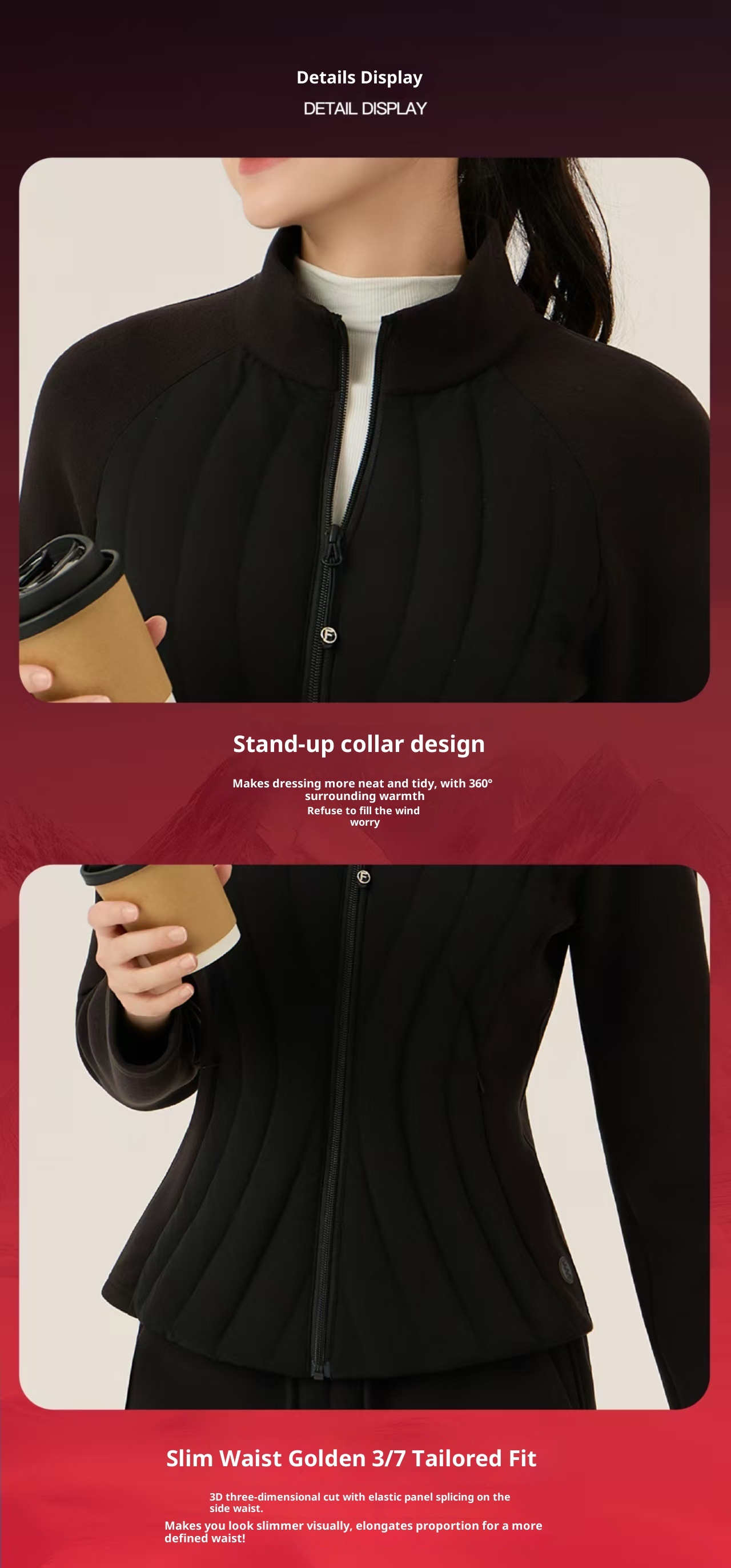 ChicShe White Duck Lightweight Stand Collar Women Outdoor Skiing Slim Fit Warm Women's Down Jacket For Inner And Outer Wear_voghion.com