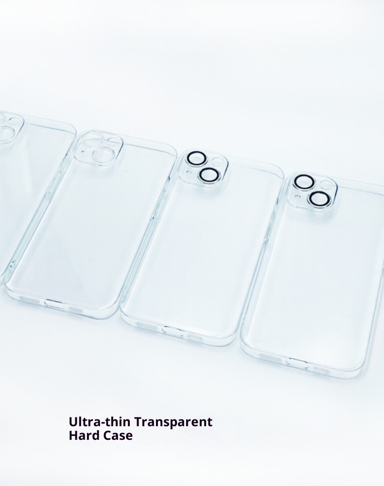 Étui rigide transparent TechGlobe compatible avec iPhone 16 et iPhone 15 Pro Max, avec protection d'objectif intégrée et couverture intégrale._voghion.com