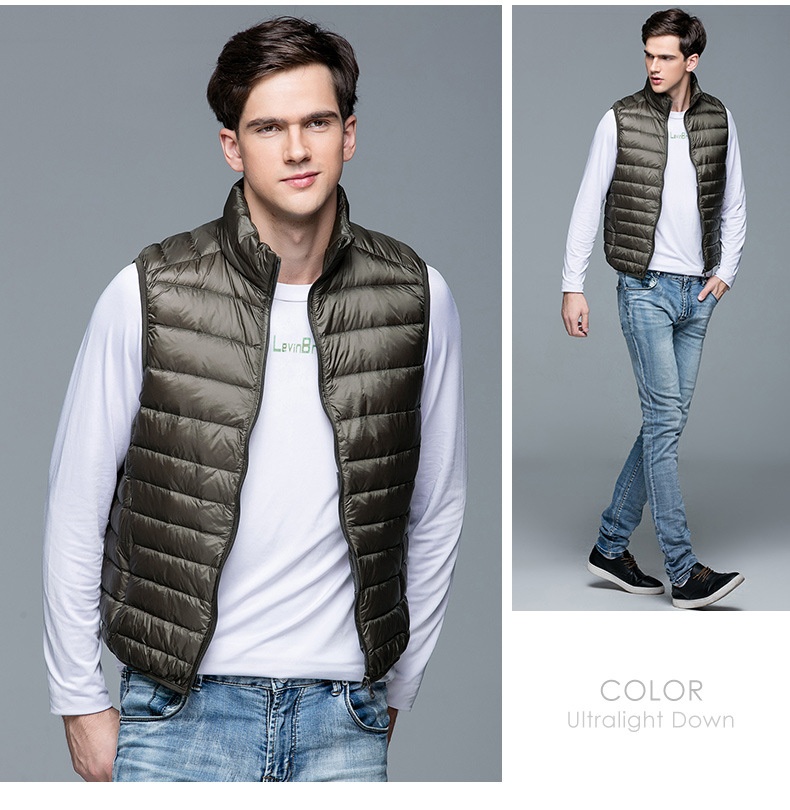 ragazzo 2023 Nuovo Autunno Piumino Moda Uomo Gilet Sottile Invernale Leggero Interno Ed Esterno Gilet_voghion.com