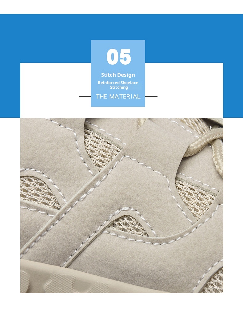 ShoeGlobe Same Style New Spring Summer Mesh Soft Sole Hollow Breathable Non-Slip Casual Outdoor Hiking Sports Men's Shoes_voghion.com