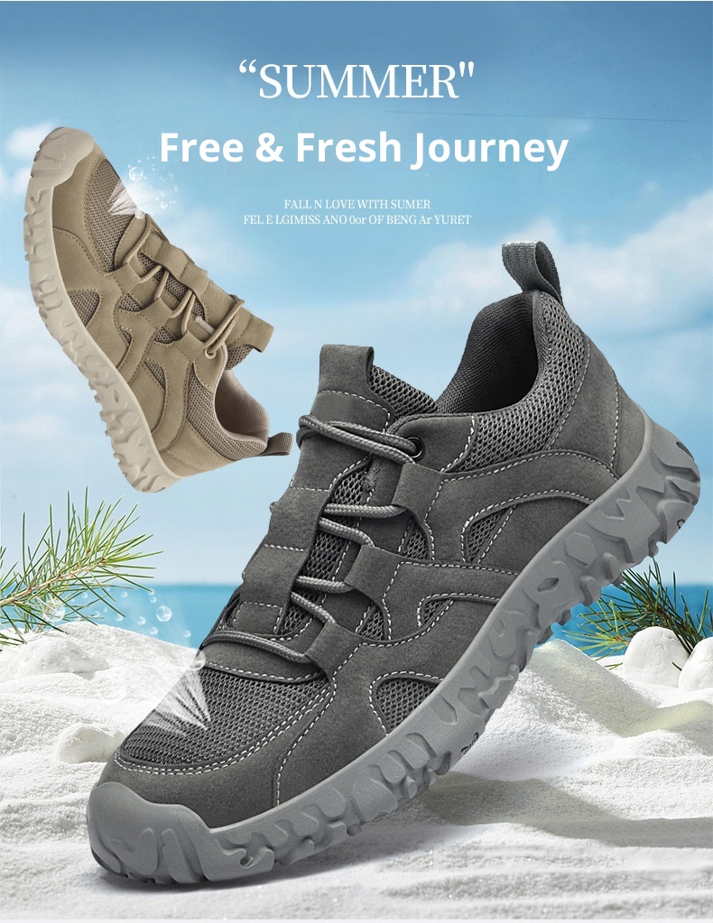 ShoeGlobe Same Style New Spring Summer Mesh Soft Sole Hollow Breathable Non-Slip Casual Outdoor Hiking Sports Men's Shoes_voghion.com