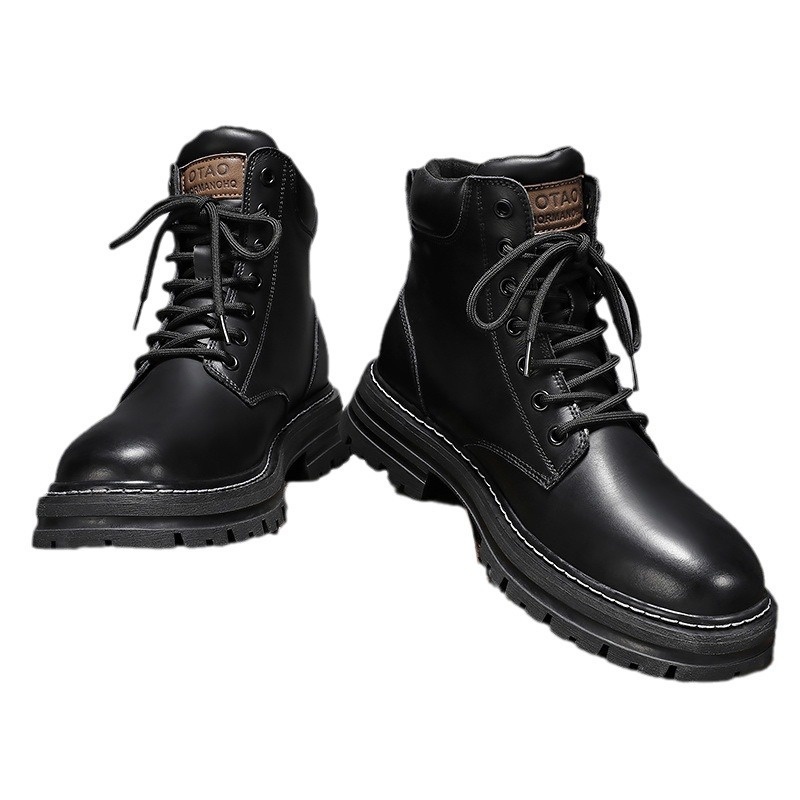 ShoeGlobe Men's Safety Shoes Winter Construction Site Wear-Resistant Work Martin Boots Waterproof Non-Slip Hiking Sports Autumn_voghion.com