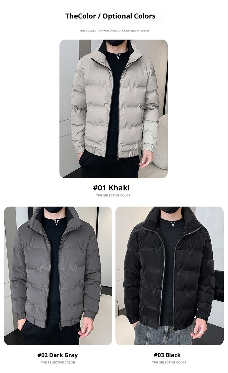 boy 2024 Winter New Men's Jacket Trendy Brand Stand Collar Casual Warm Fashionable White Duck Down Coat For Men_voghion.com