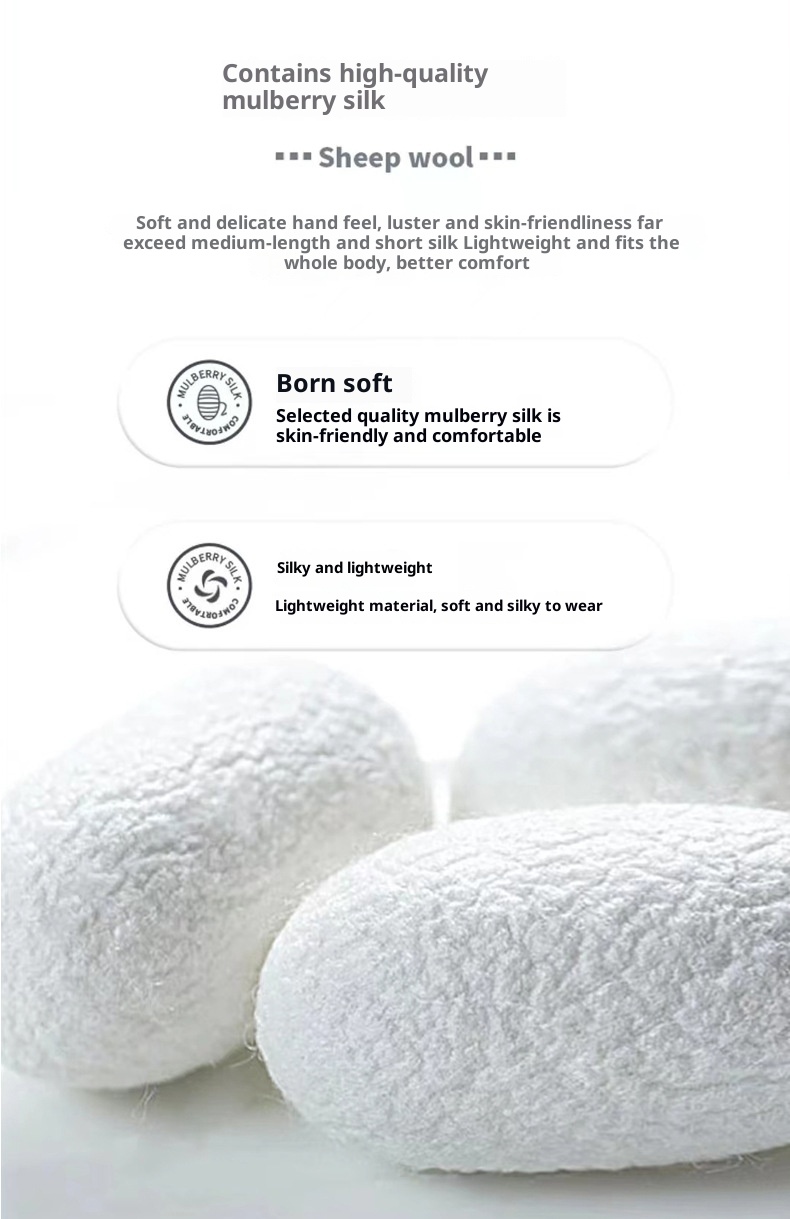 Herren-Langarmshirt aus Maulbeerseide-Wollmischung, bügelfrei, Rundhalsausschnitt, hautfreundlich und modisch_voghion.com