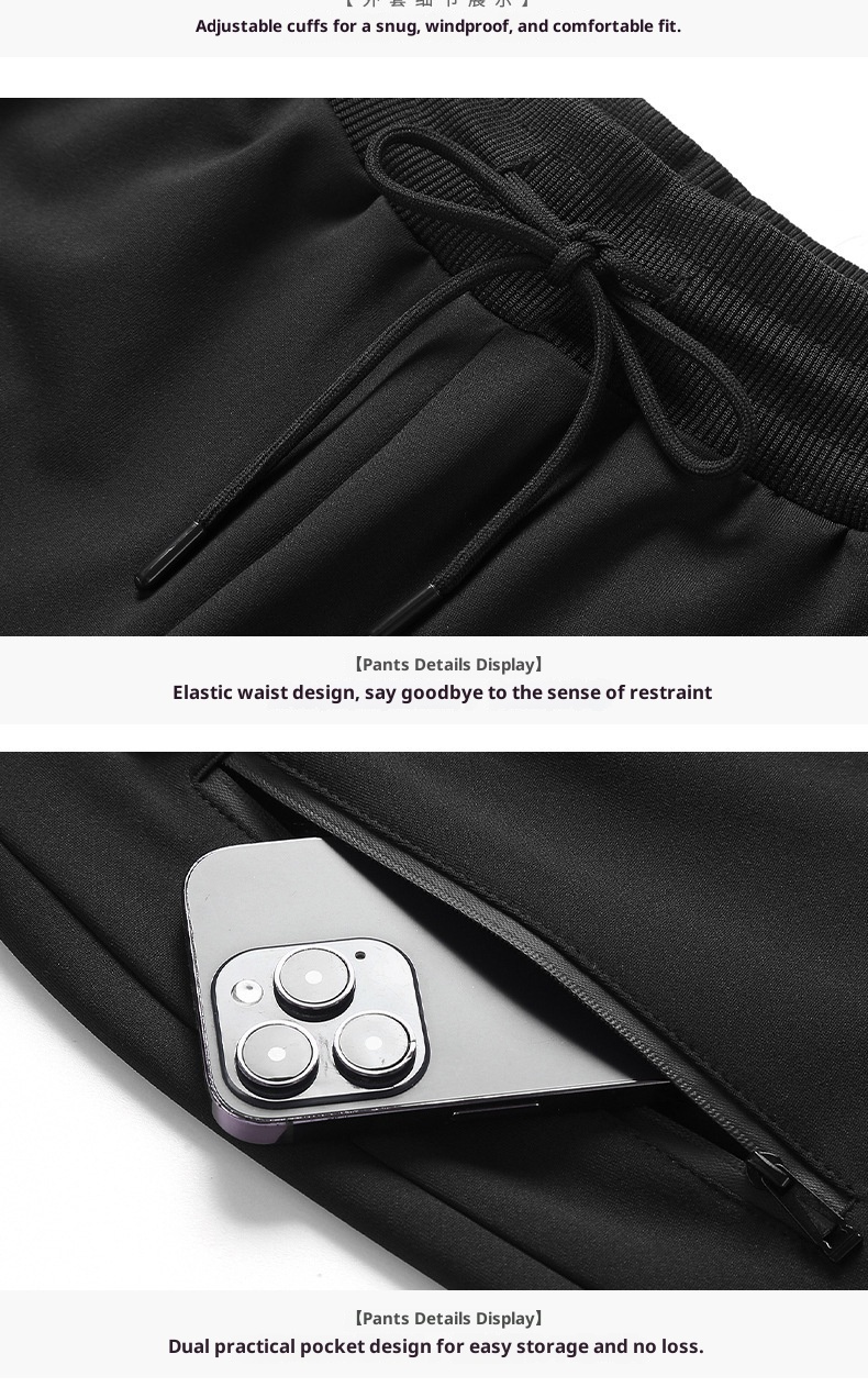 001 New Main Pomotion Sping And Autumn Tendy Band Youth Set Men's Casual Loose Sweatshit Couple Running Spots_voghion.com