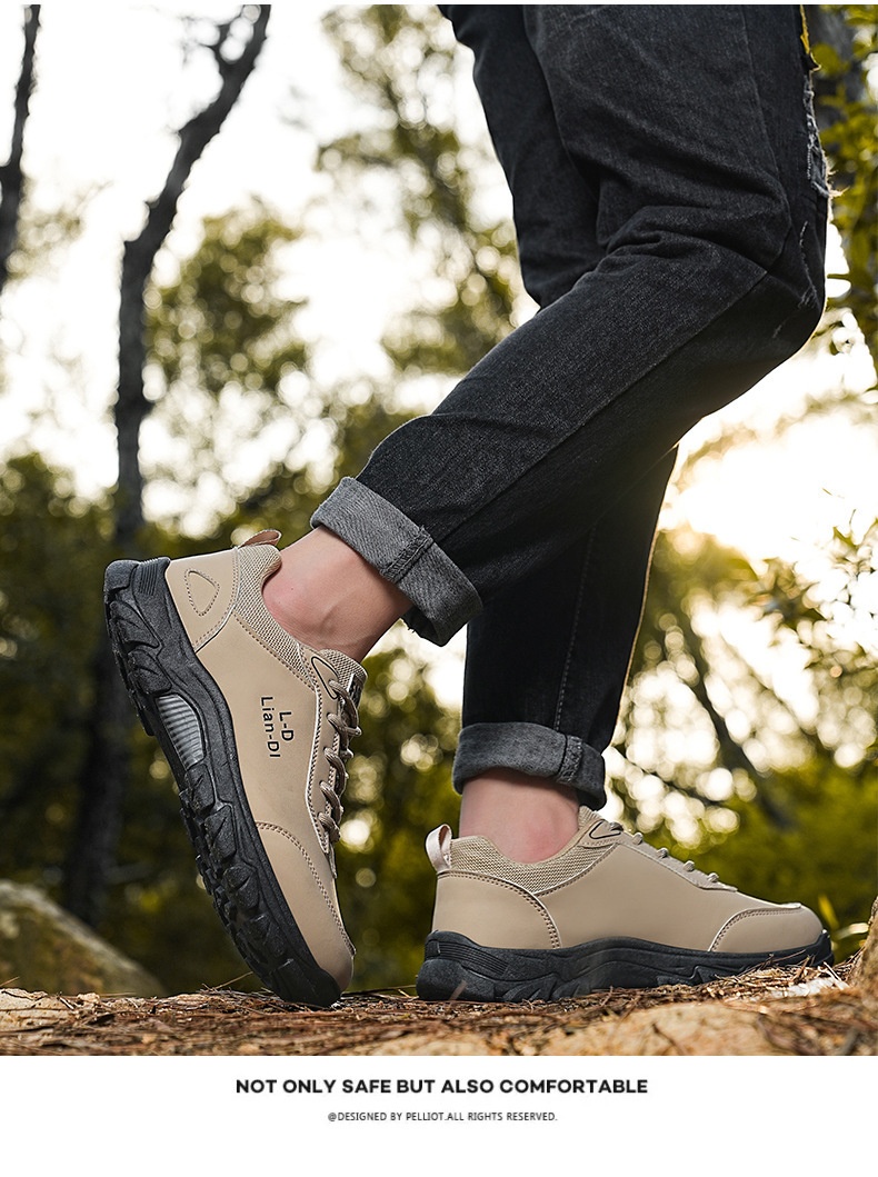 ShoeGlobe Safety 2024 Winter New Outdoor Hiking Non-Slip Trendy Men's Work Thick-Soled Large Size Casual Shoes_voghion.com