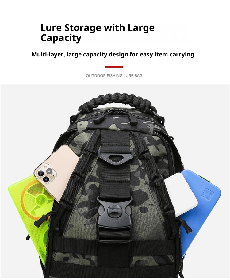 ActiveGo Factory Direct New Multi-Use Men's Large Capacity Multi-Functional Lure Backpack Shoulder Crossbody Chest Bag_voghion.com