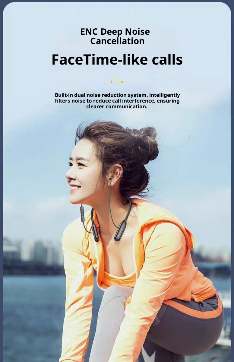 3c Produttore Disponibile in magazzino Cuffie auricolari Bluetooth sportive wireless con archetto da collo Grandi, batteria a lunga durata, cancellazione del rumore, suono stereo_voghion.com