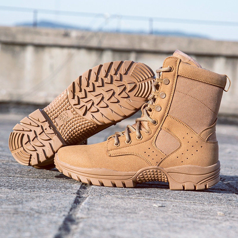 ShoeGlobe Stivali da lavoro tattici alti, antiscivolo, ammortizzanti, sottili, con tomaia in mesh, impermeabili, traspiranti, scarpe da trekking_voghion.com