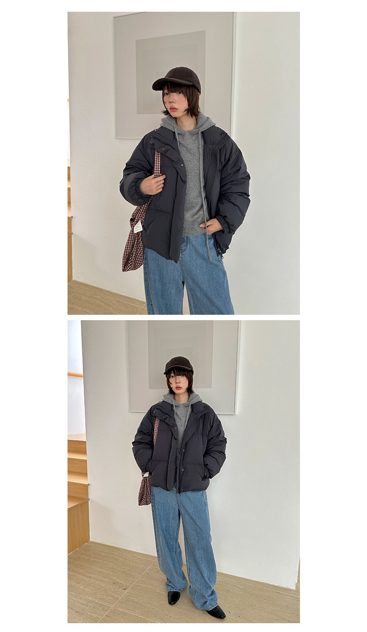 Chaqueta de plumón de pato blanca ChicShe Mulan Classic Bread 2025 Thirteen Lines Winter New 90 para mujer 202555980_voghion.com