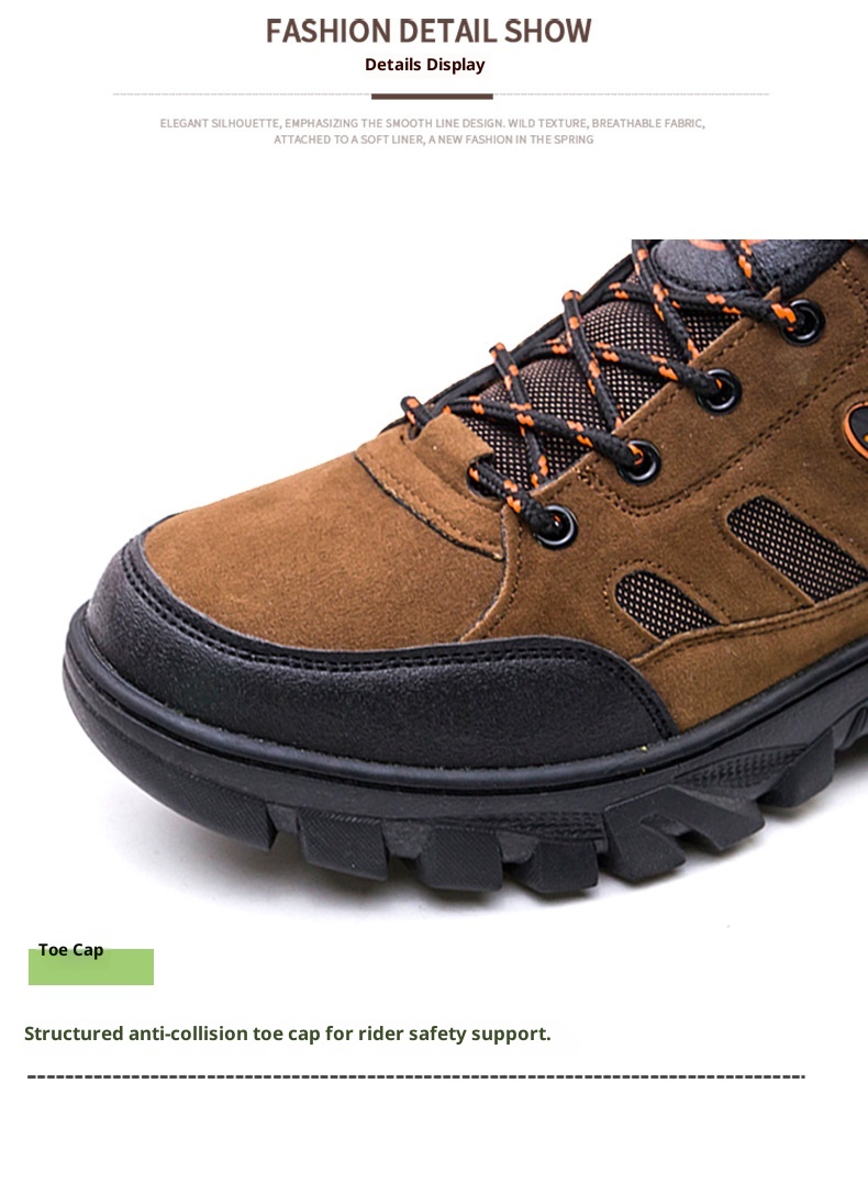 Chaussures de randonnée ShoeGlobe pour hommes, toutes saisons, à semelle large, antidérapantes, imperméables et résistantes à l'usure. Idéales pour les voyages et le travail._voghion.com