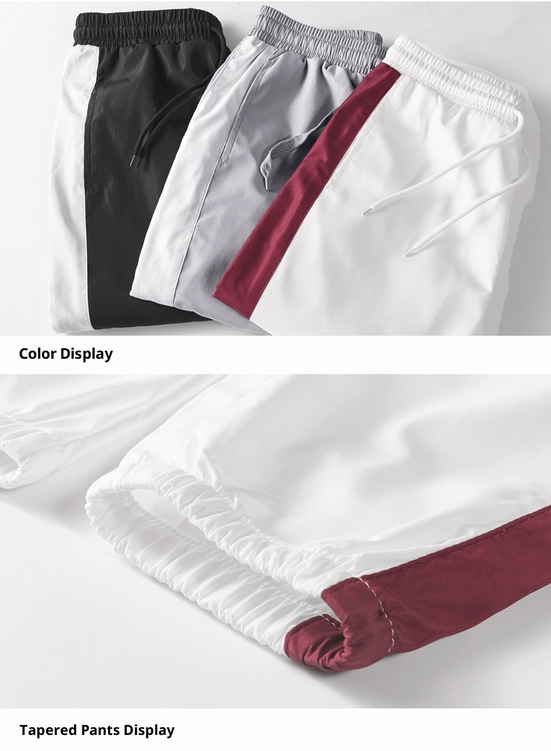 001 Neuer lässiger, dünner Stehkragen-Sport-Zweiteiler für Herren, Frühling/Herbst, Trendy 3225_voghion.com