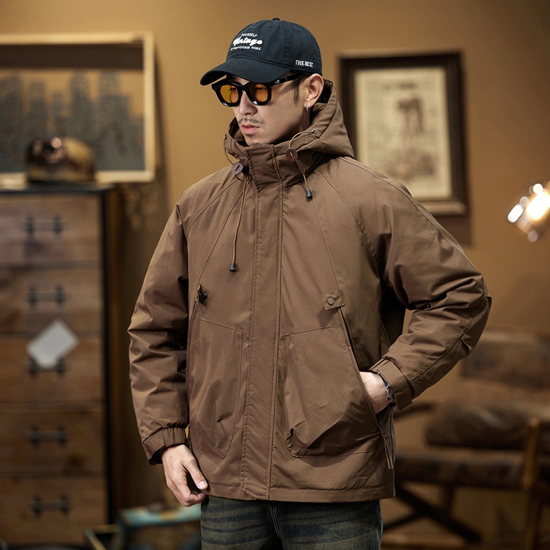 boy American Workwear Men Winter Jacket Outdoor Waterproof Warm Down Liner Detachable Windbreaker Coat_voghion.com
